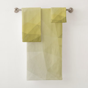 Grey Yellow ombre Mesh cool elegant Pattern Bath Towel Set