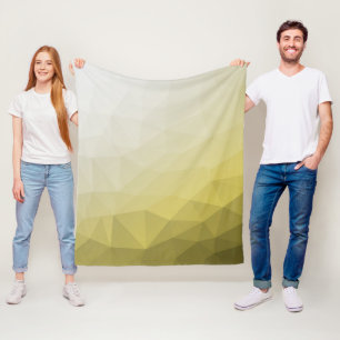 Grey Yellow ombre Mesh cool elegant Pattern Fleece Blanket