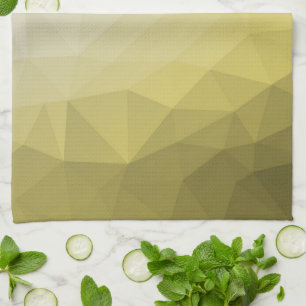 Grey Yellow ombre Mesh cool elegant Pattern Kitchen Towel