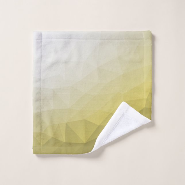 Grey Yellow ombre Mesh cool elegant Pattern Wash Cloth (Wash Cloth)