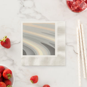 grey yellow pink waves napkin