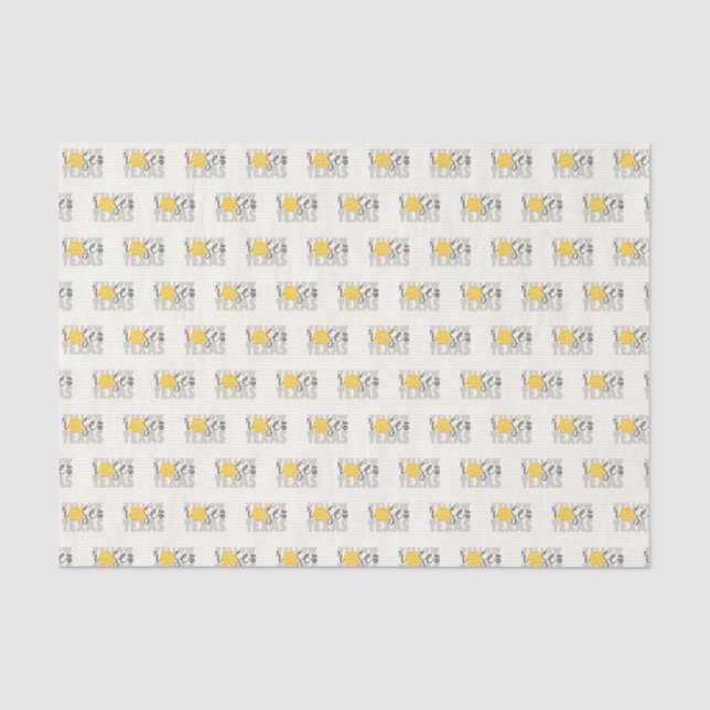 Grey Yellow Rose of Texas Tissue Paper (Front)