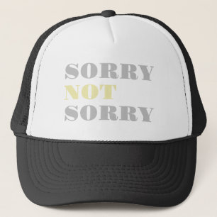 Grey Yellow Sorry Not Sorry Hat