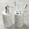 Grey & Yellow Toothbrush holder & Soap Dispenser