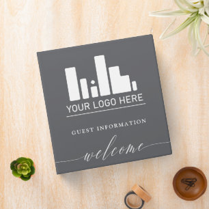 Grey Your Logo Guest Information Welcome Binder