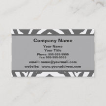 Grey Zebra Appointment Reminder Business Card
