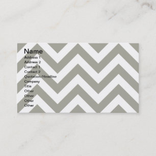 Grey Zig Zag Chevrons Pattern Business Card