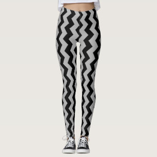 Grey Zigzag Design You Choose Background Colour Leggings