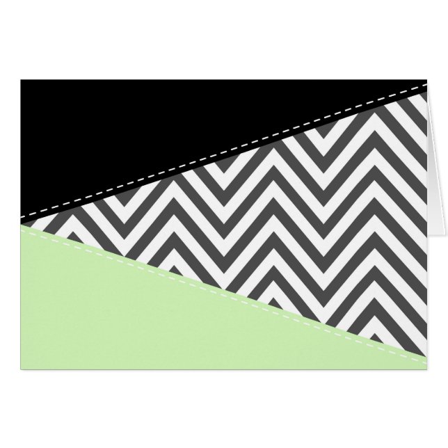 Grey Zigzag, Grey Chevron, Zigzag Pattern, Mint (Front Horizontal)