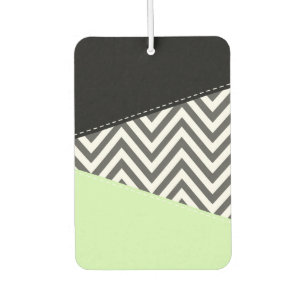 Grey Zigzag, Grey Chevron, Zigzag Pattern, Mint Air Freshener