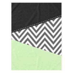Grey Zigzag, Grey Chevron, Zigzag Pattern, Mint Tablecloth