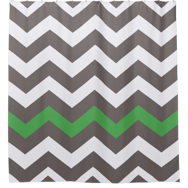 Grey Zigzags With Green Accent (Front)