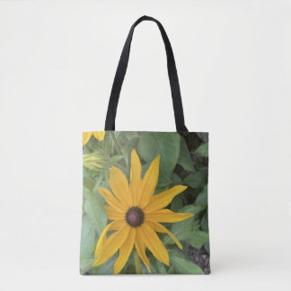 greyforaday Yellow Floral Tote Bag