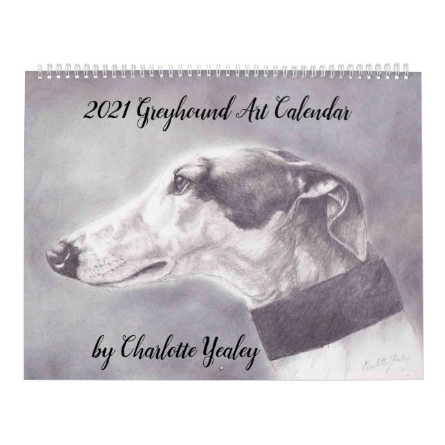 Greyhound 2021 Dog Art Calendar (Cover)