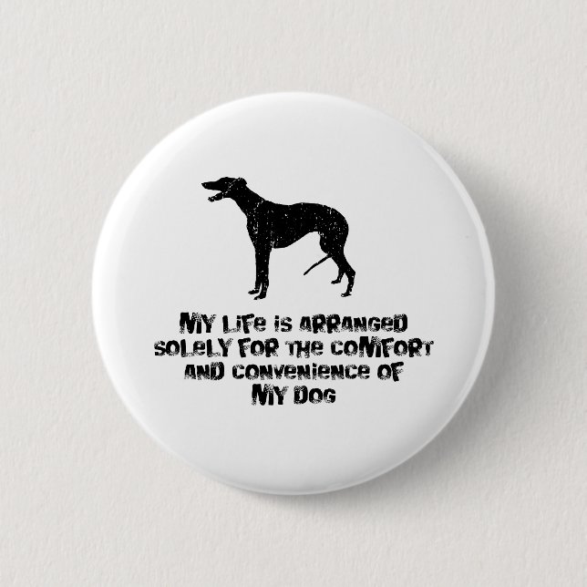 Greyhound 2 Inch Round Button (Front)