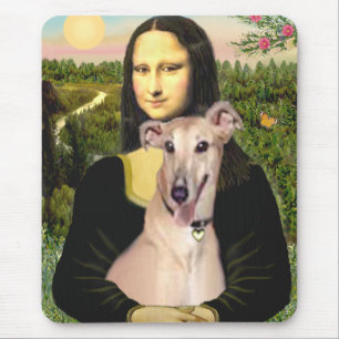 Greyhound 2 - Mona Lisa Mouse Pad