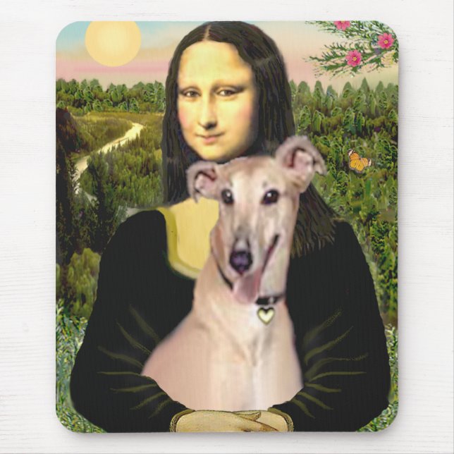 Greyhound 2 - Mona Lisa Mouse Pad (Front)
