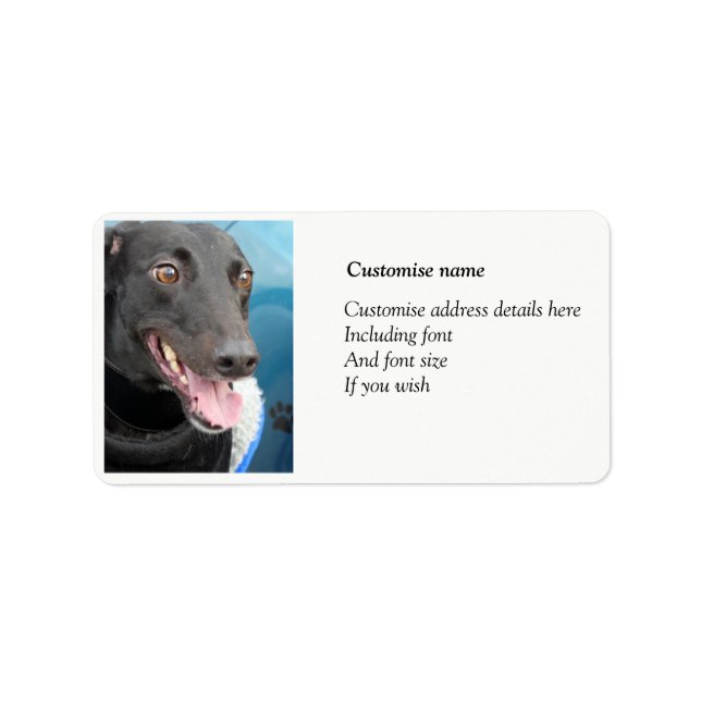 Greyhound address labels (Front)