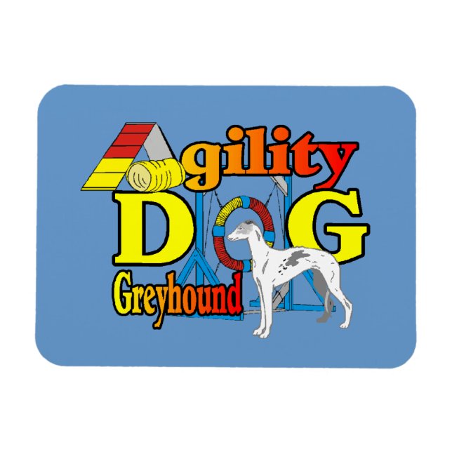 Greyhound Agility Magnet (Horizontal)