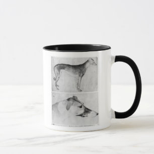 Greyhound and head of a greyhound mug