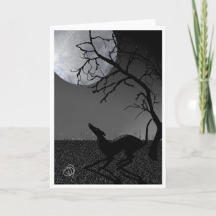 GREYHOUND AND MOON g707 Card