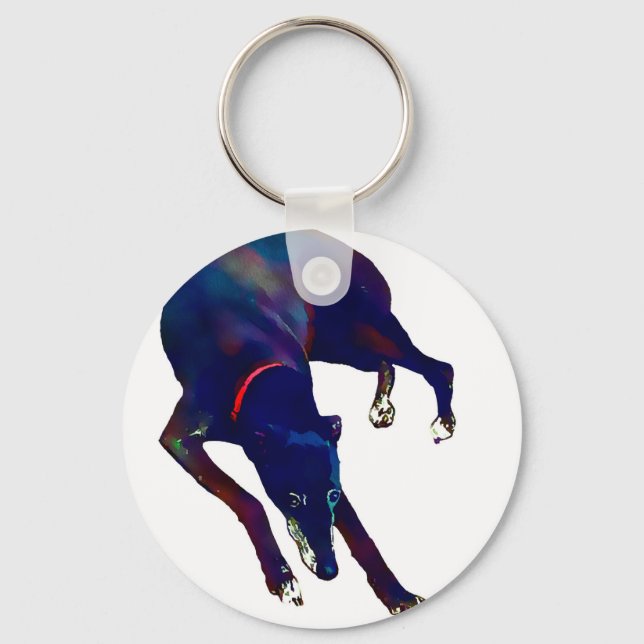 Greyhound Art Keychain (Front)