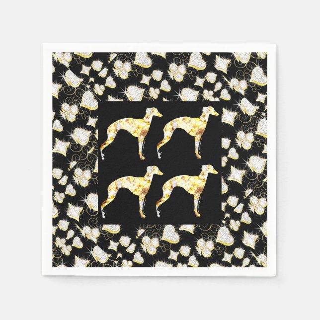 GREYHOUND BLING NAPKIN (Front)