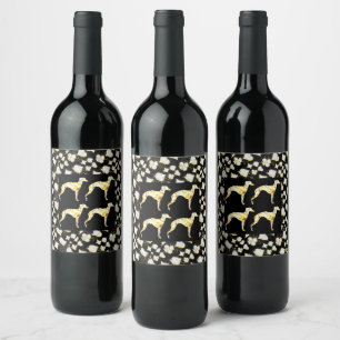 GREYHOUND BLING WINE LABEL