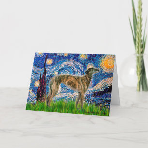 Greyhound (br2) - Starry Night Card