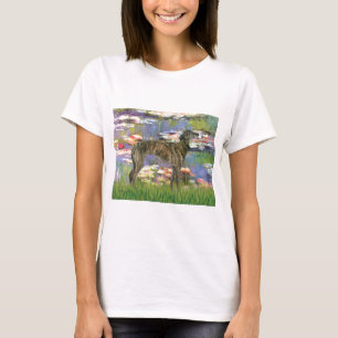 Greyhound (br8) - Lilies 2 T-Shirt
