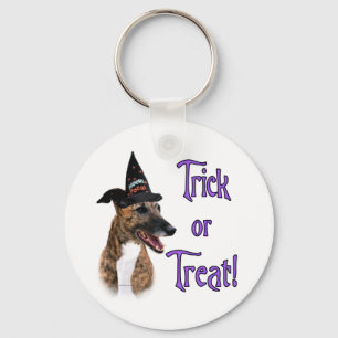Greyhound (brindle) Trick Keychain