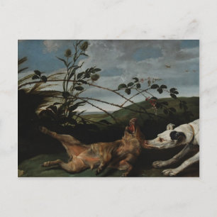 Greyhound Catching a Wild Boar by Frans Snyders Postcard