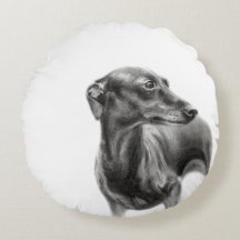Greyhound Charcoal Hand Drawn Artwork