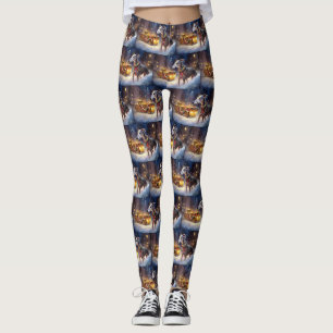Greyhound Christmas Festive Season  Leggings