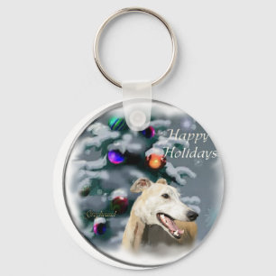 Greyhound Christmas Gifts Keychain