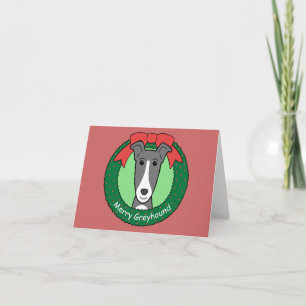Greyhound Christmas Holiday Card