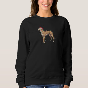 Greyhound Christmas Lights - Santa Dog Sweatshirt
