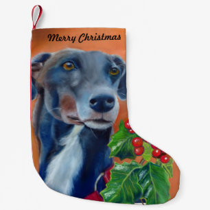 Greyhound Christmas stocking (a337)