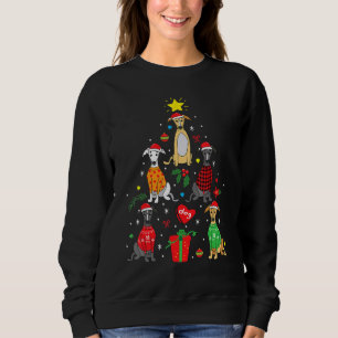 Greyhound Christmas Tree Dog Sweatshirt
