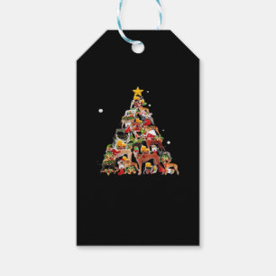 Greyhound Christmas Tree Lights Funny Dog Xmas Gif Gift Tags