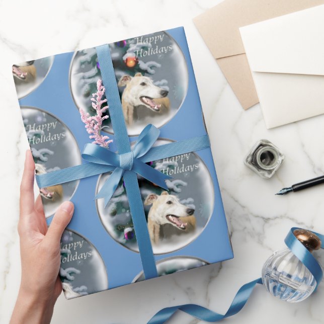 Greyhound Christmas Wrapping Paper (Gifting)