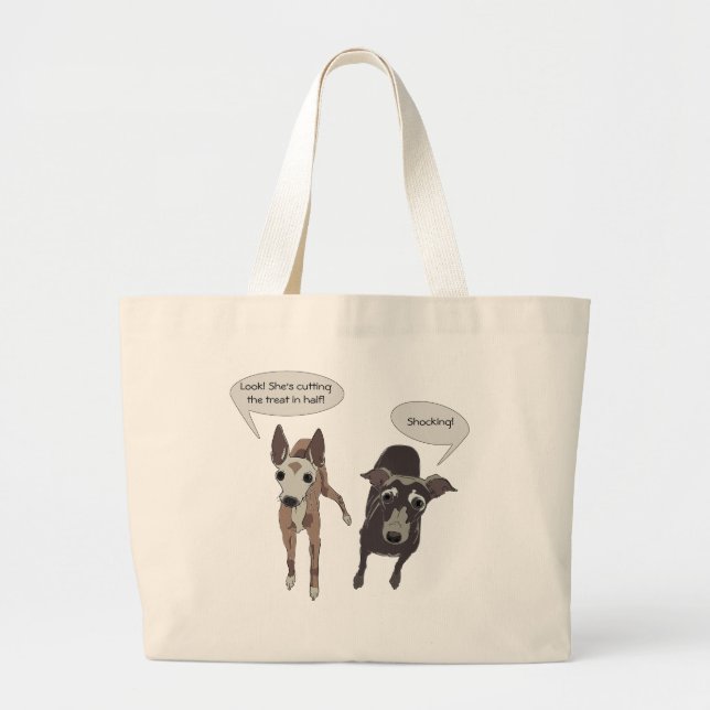 Greyhound "Cutting the treat" Tote Bag (Front)