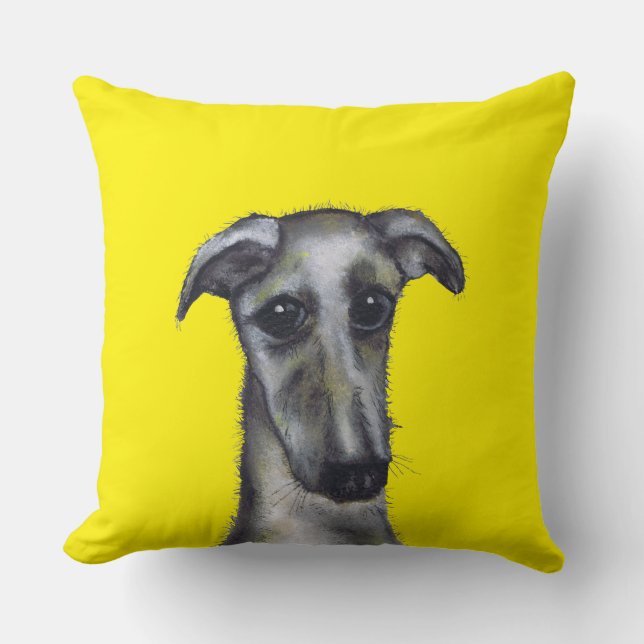 GREYHOUND d920 Throw Pillow (Front)