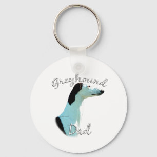 Greyhound Dad 2 Keychain