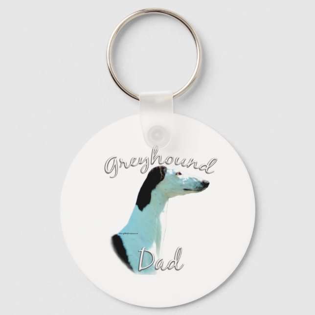 Greyhound Dad 2 Keychain (Front)