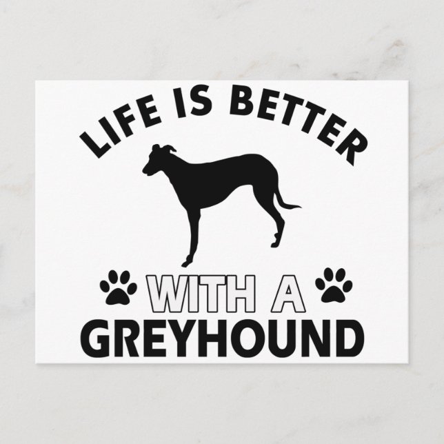 Greyhound designs postcard (Front)