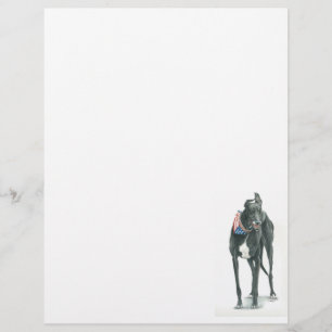 Greyhound Dog Art Letter Head Stationery
