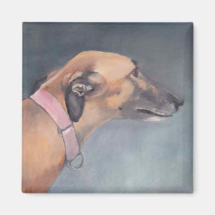 Greyhound Dog Art Magnet