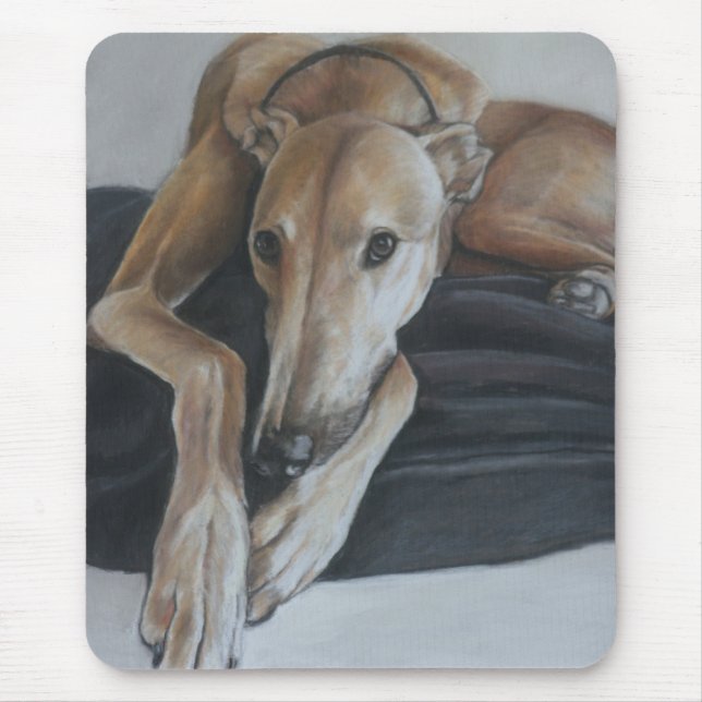 Greyhound Dog Art Mousepad (Front)