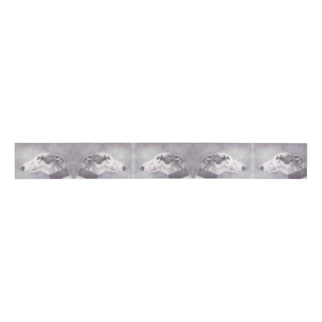Greyhound Dog Art Ribbon Grosgrain Ribbon (Front)